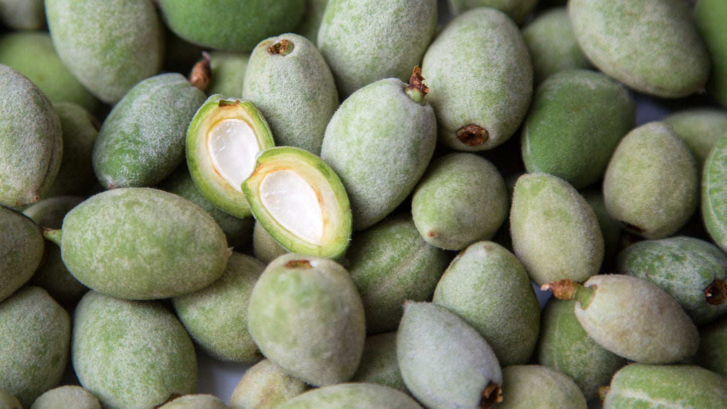 -Fresh Green Raw Almonds (Eat Whole Almond)